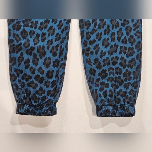 Young Fabulous & Broke Martino Leopard Print Joggers Womens Size XS Blue Black - Picture 8 of 10